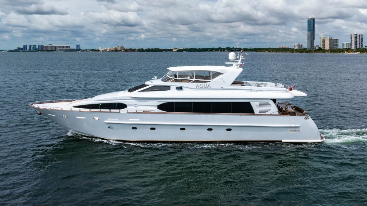 105' AQUA 105' super yacht available for charter in Miami