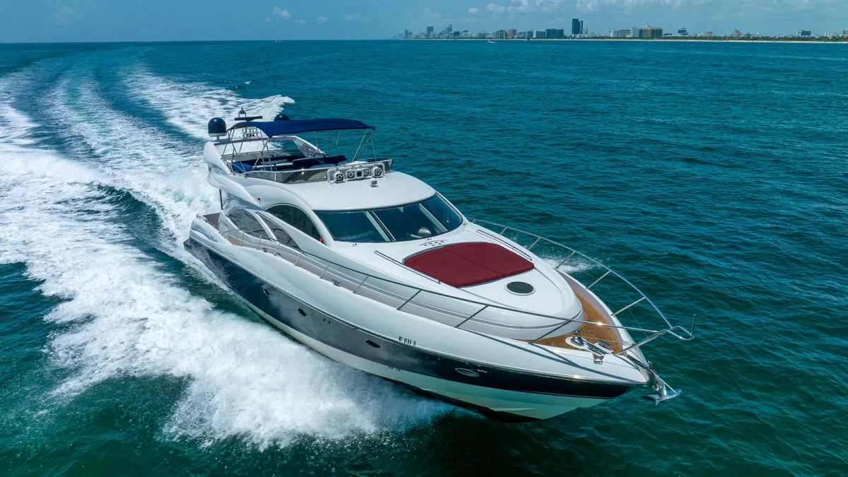 80' Sunseeker Sliptease 80' super yacht available for charter in Miami